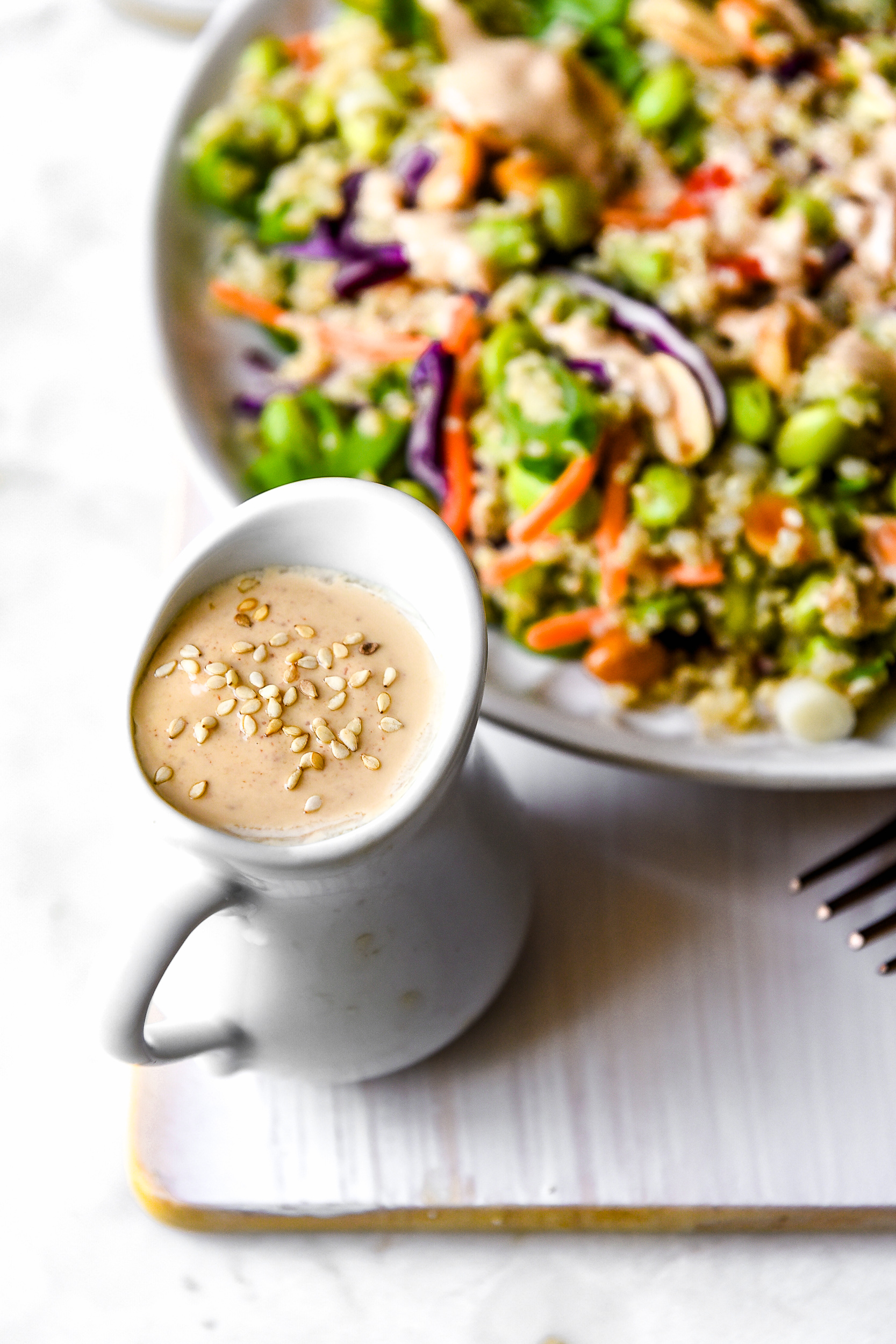 Almond Butter Sesame Ginger Dressing Nourish Deliciously
