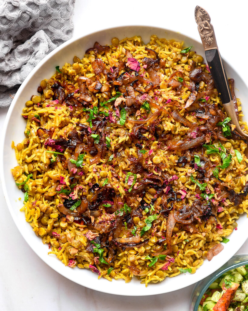 Lentils & Rice Pilaf with Caramelized Onions (Mujadara) Nourish