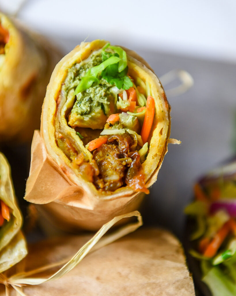 Chicken Kathi Wraps Nourish Deliciously