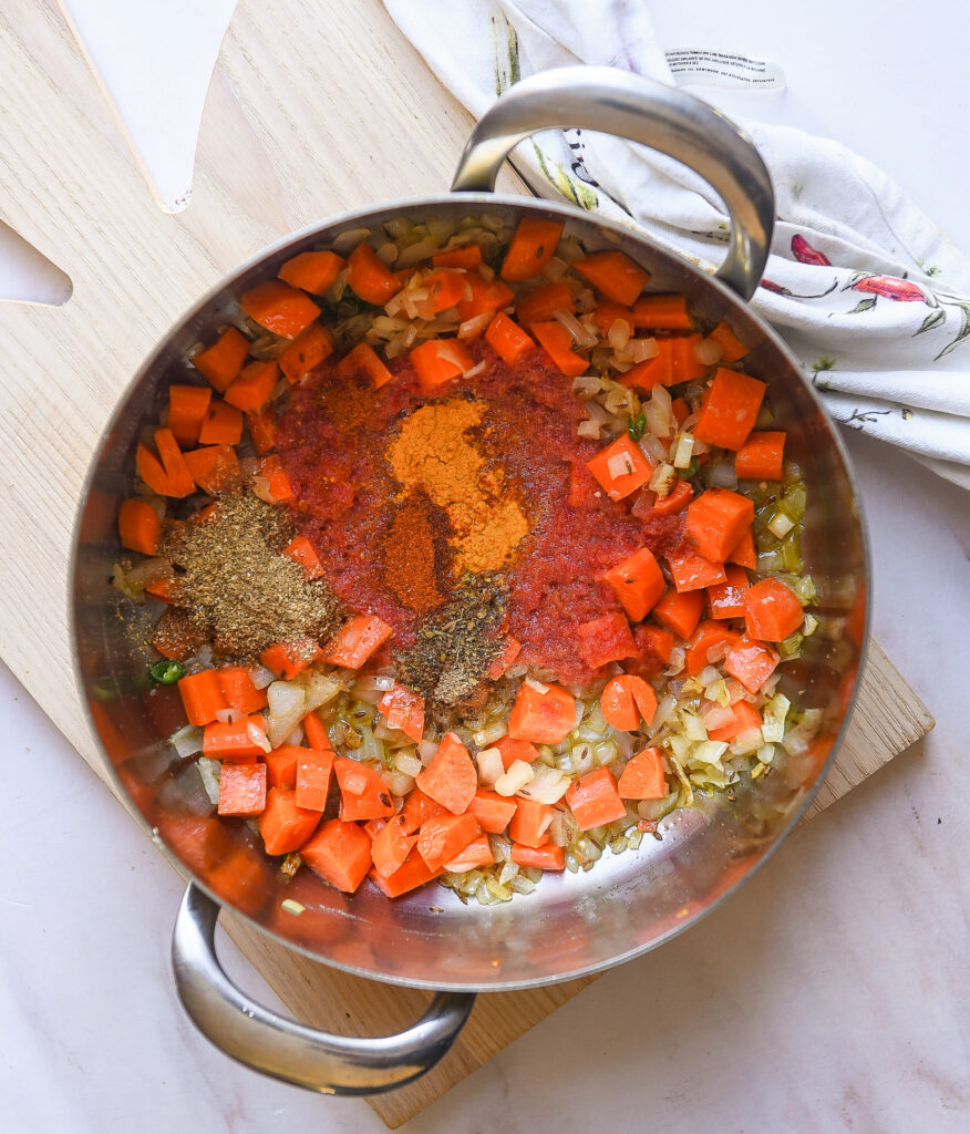 Gajar Maatar Alu Sabzi Carrot Peas and Potato Curry Nourish Deliciously